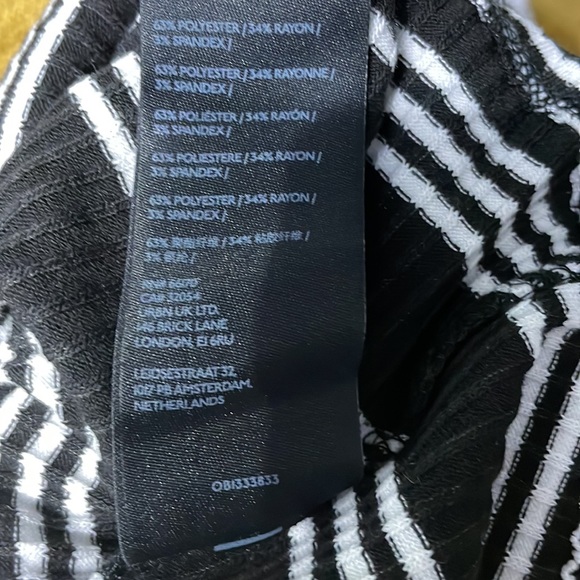 Anthropologie Maeve Mock Neck Tank Size XS Black & White Stripe Sleeveless NWT - Picture 9 of 10